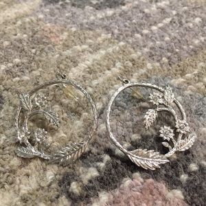 Anthropologie flower hoops